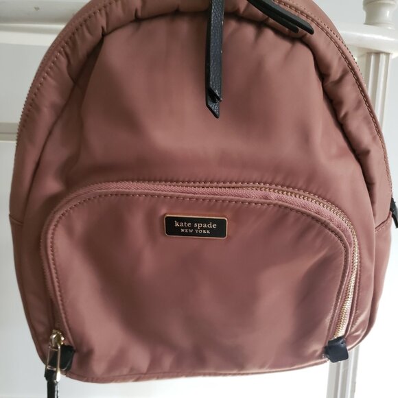 EUC KATE SPADE blush / black mini backpack - adjustable straps (OS) - Picture 11 of 12